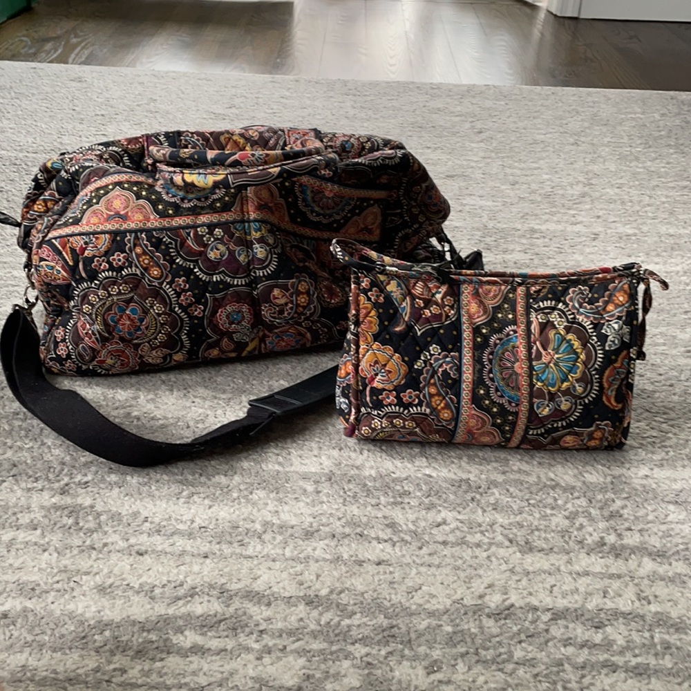 Vera Bradley weekender bag and toiletry bag